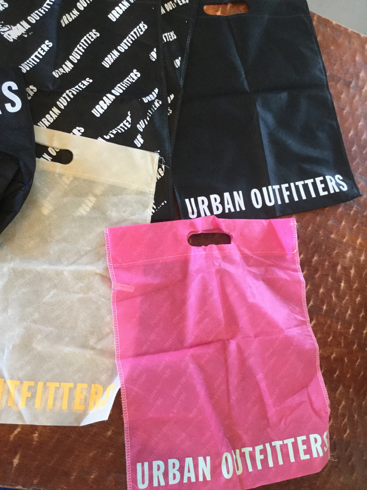 Lot of 6 Urban Outfitters Eco Friendly Logo Shopping Tote Bags