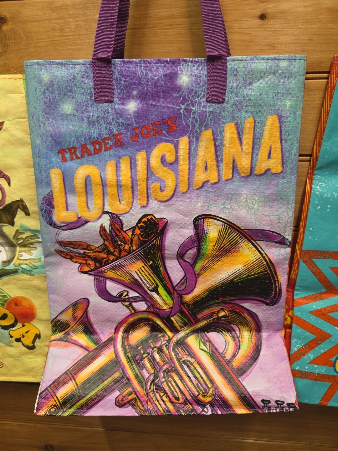 Lot Of 3 Trader Joe’s Reusable Bags / Totes- Florida, Louisiana & New Mexico T-8
