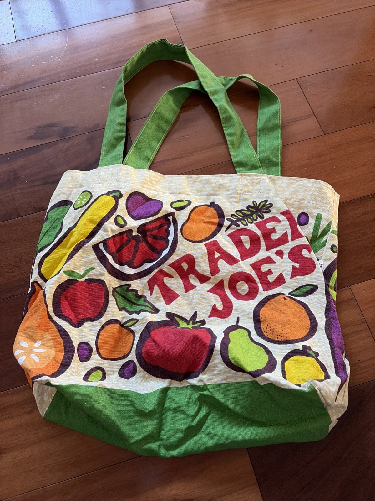Vintage Trader Joe’s Grocery Tote Bag Vegetables & Fruit