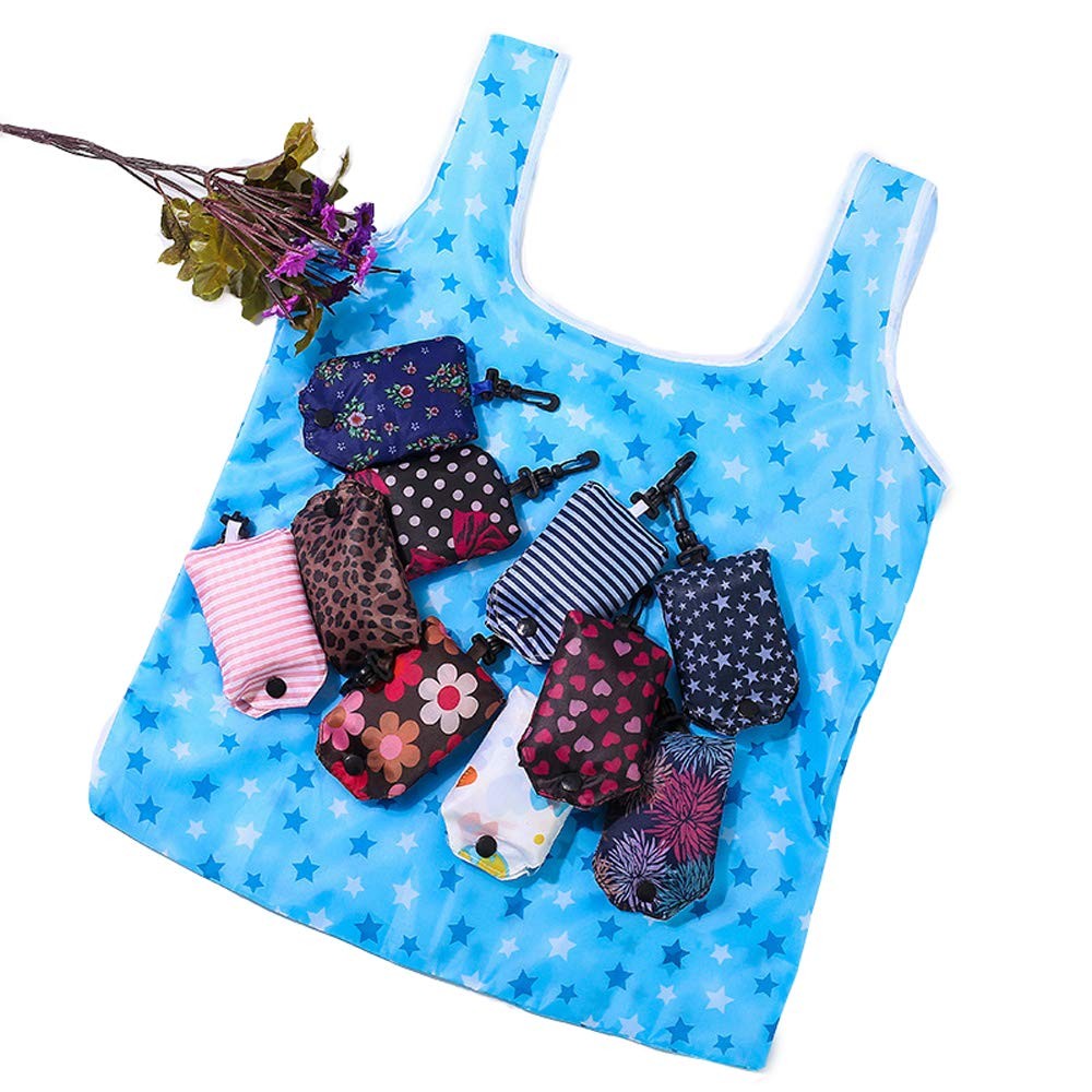 Kaxich Foldable Reusable Grocery 55*42cm/21.65” x 16.5”, Random Color