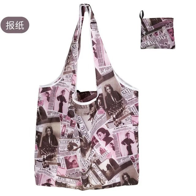 Large Reusable Eco-Friendly Folding Shopping Bag Portable Grocery Foldable Tote