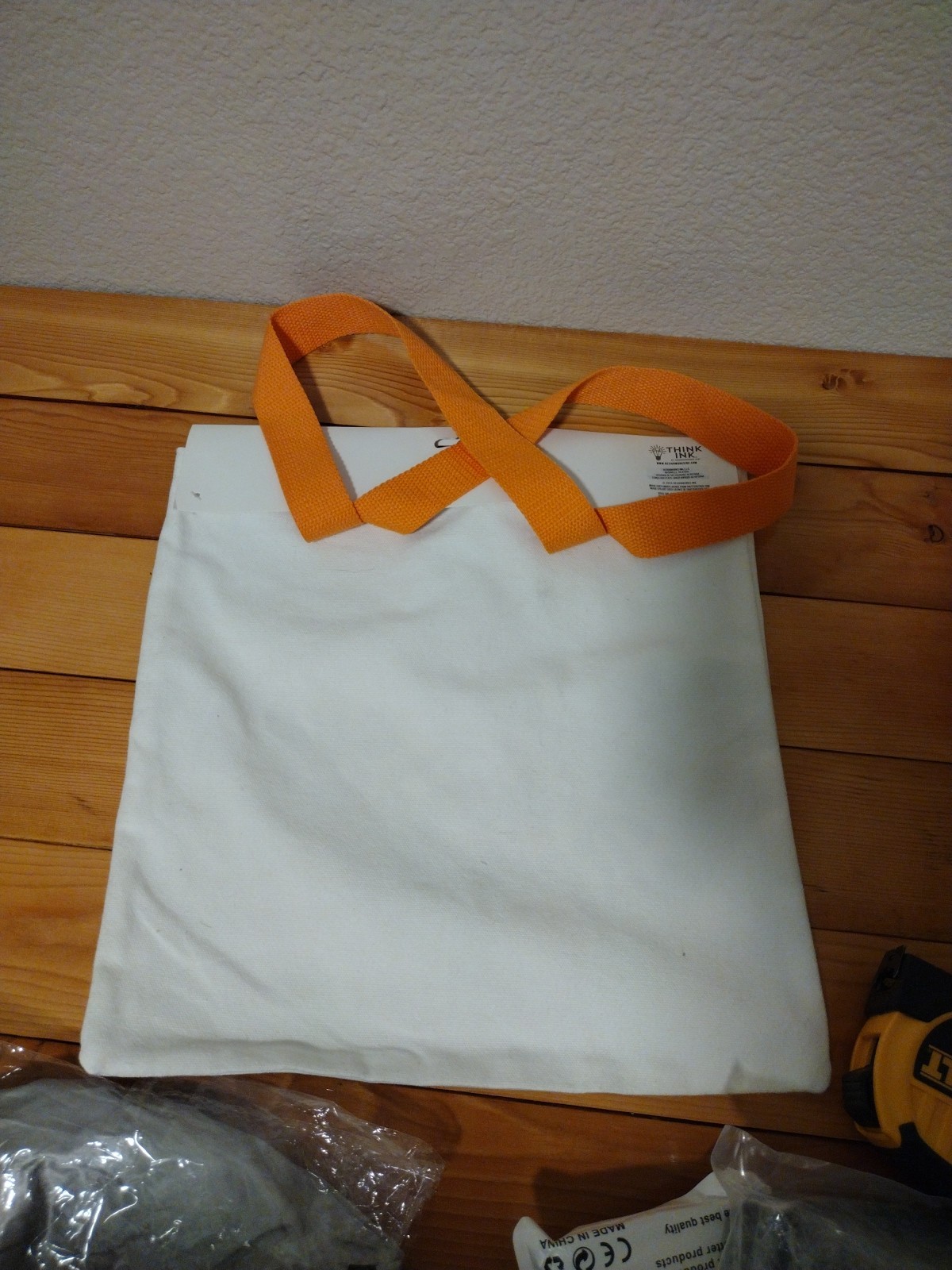 DesignWorks Ink “Think Ink” tote bag or kitchen towel with a fall theme.