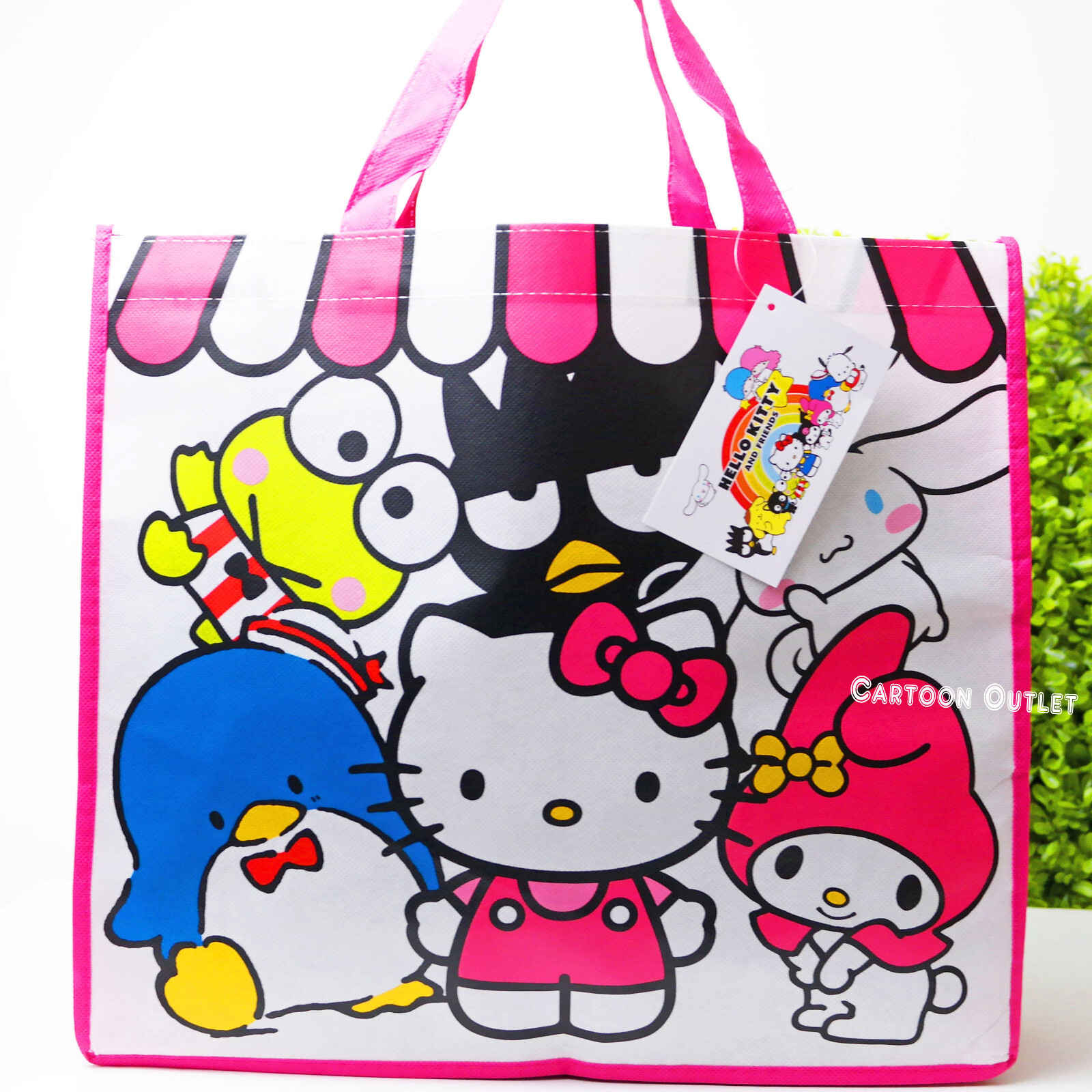 Sanrio Hello Kitty Reuseable Shopping Tote Beach Bag Friends My Melody Kerropi