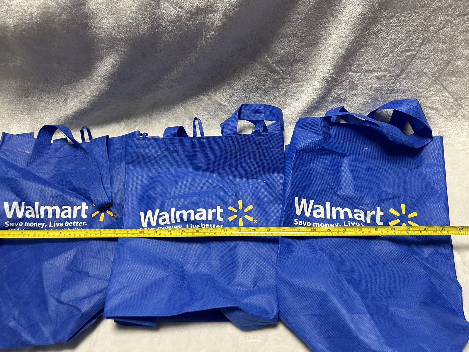 10 medium blue soft storage grocery reusable bags bag