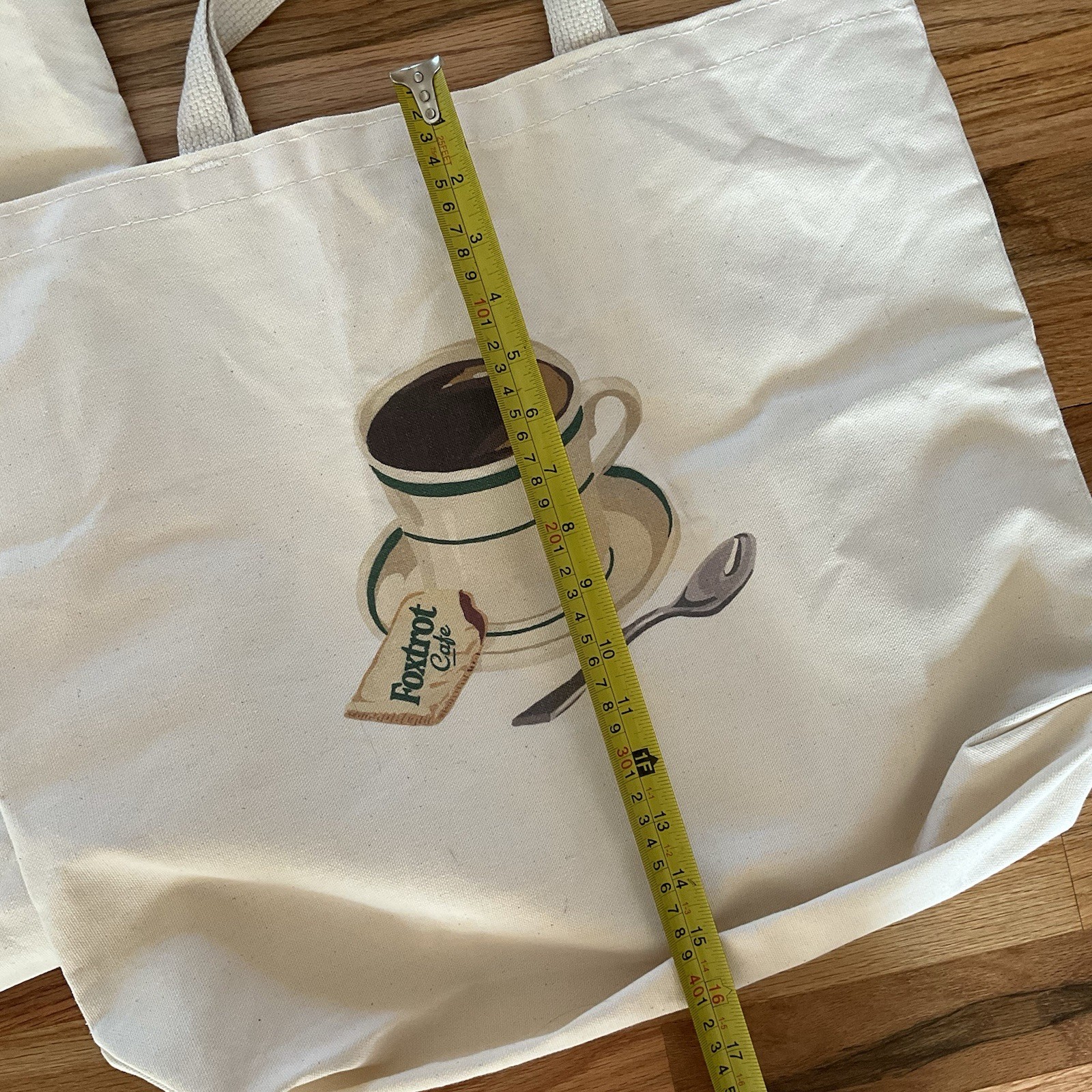 Canvas Totes 2 Foxtrot Chicago Beige Large Reusable Shopping Bags Eco-Friendly