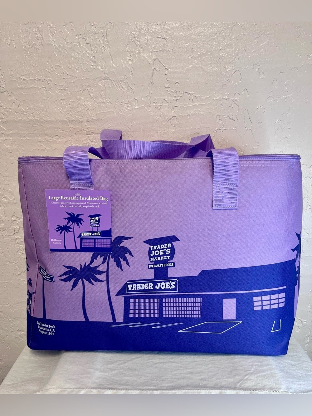 Trader Joe’s Large Purple Rain Reusable Insulated Tote Bag
