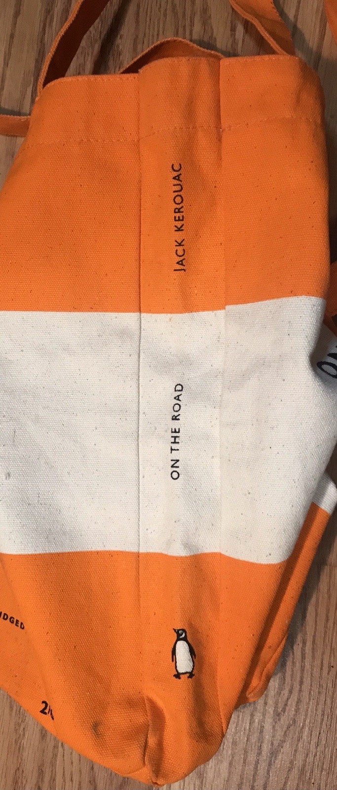 Penguin Books Cotton Canvas Shoulder Tote Bag On The Road – Jack Kerouac Satchel