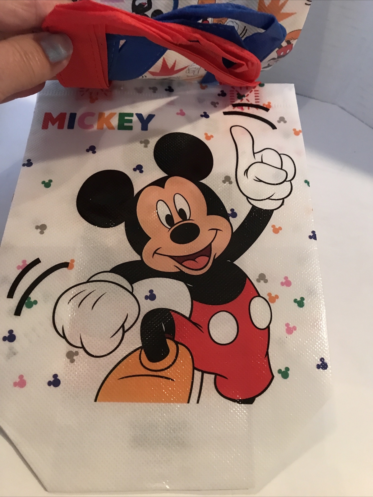 Disney Mickey Mouse 2 Pack Mini Reusable White Gift Bags with Handles NEW!