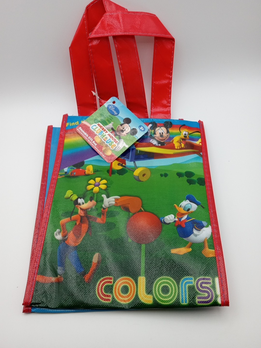 New Disney Mickey Mouse Clubhouse Reusable Shopping Gift Bag 8x10x5