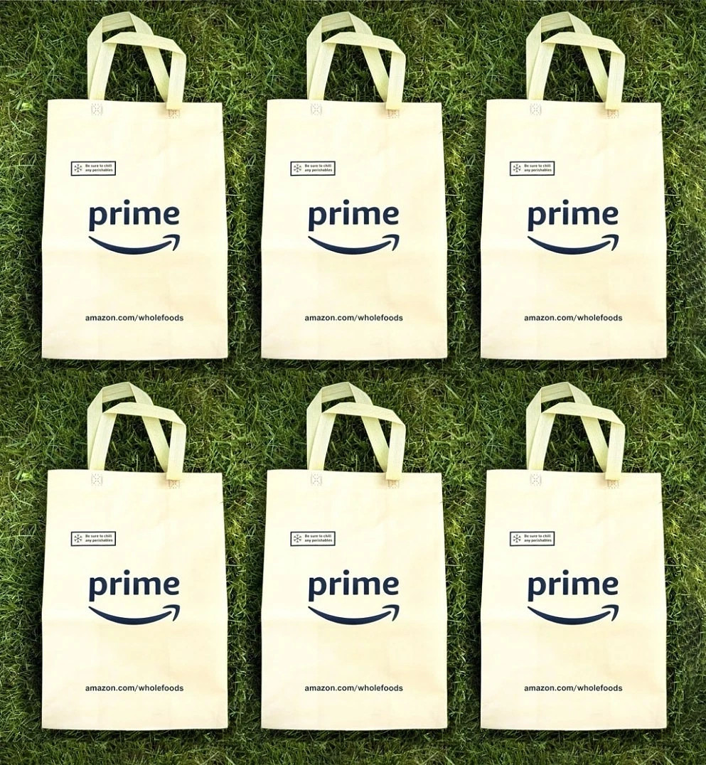 6-Pack Amazon Prime Reusable Grocery Bags – Heavy Duty Large Totes – Durable