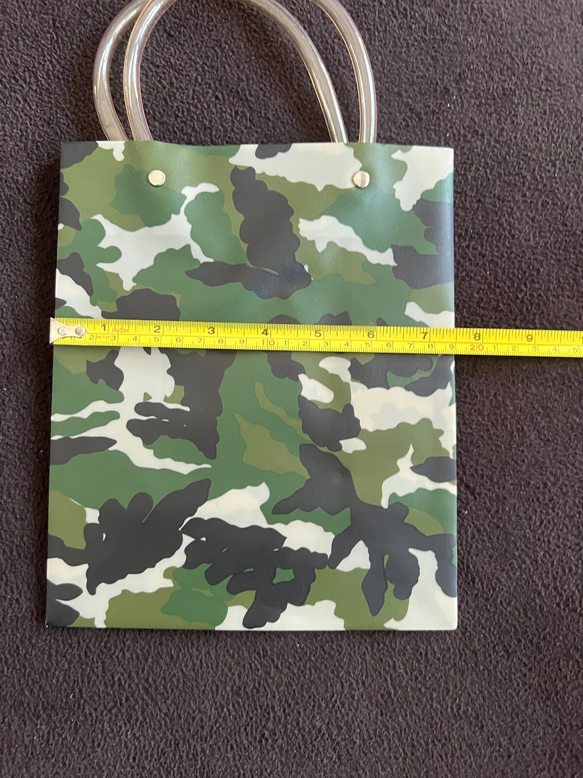 Camouflage Camo Plastic Shopping Bag /Handle Gift Bag Army Military Rare