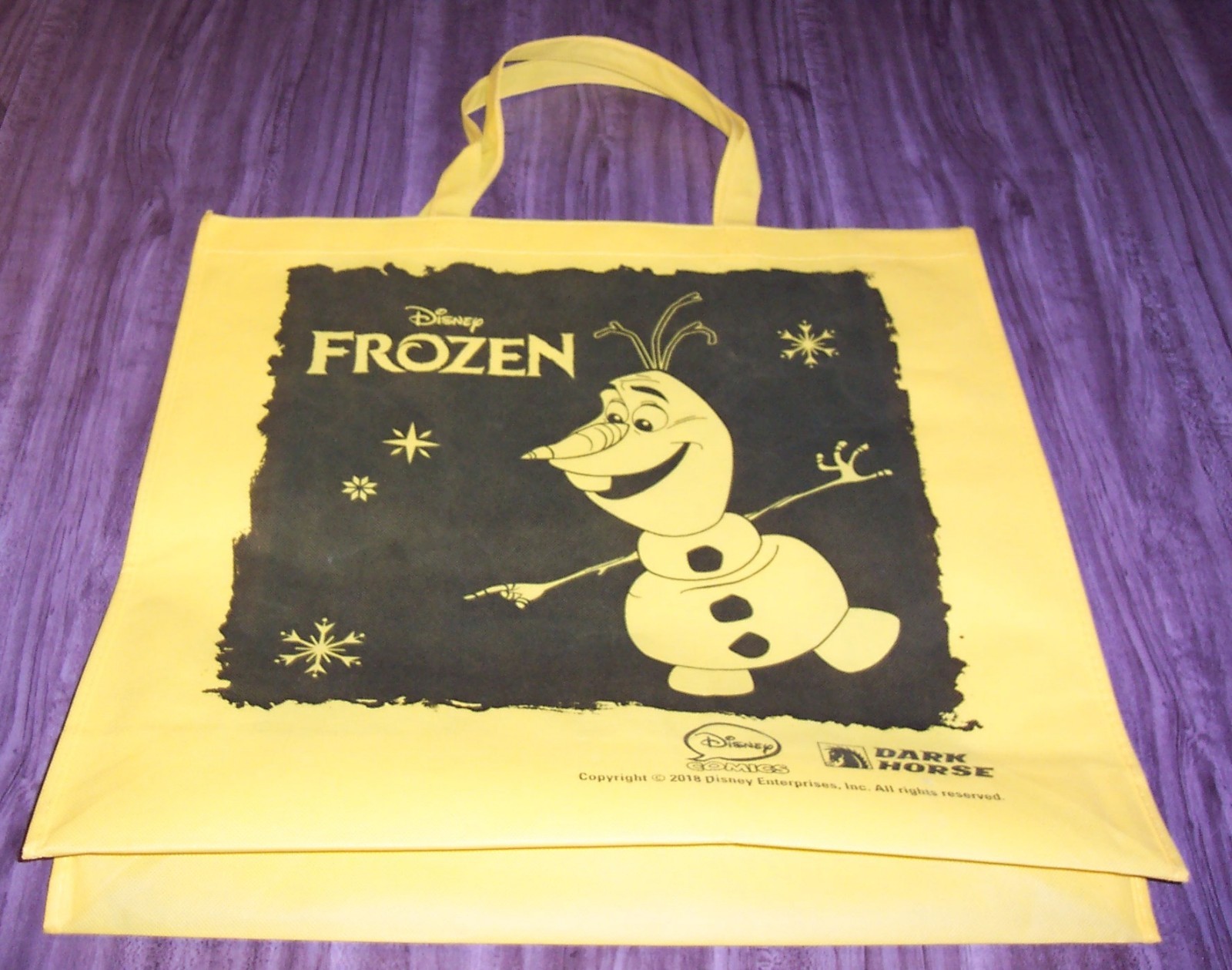Dark Horse Comics Disney FROZEN OLAF New York Comic Con EXCLUSIVE TOTE BAG NEW