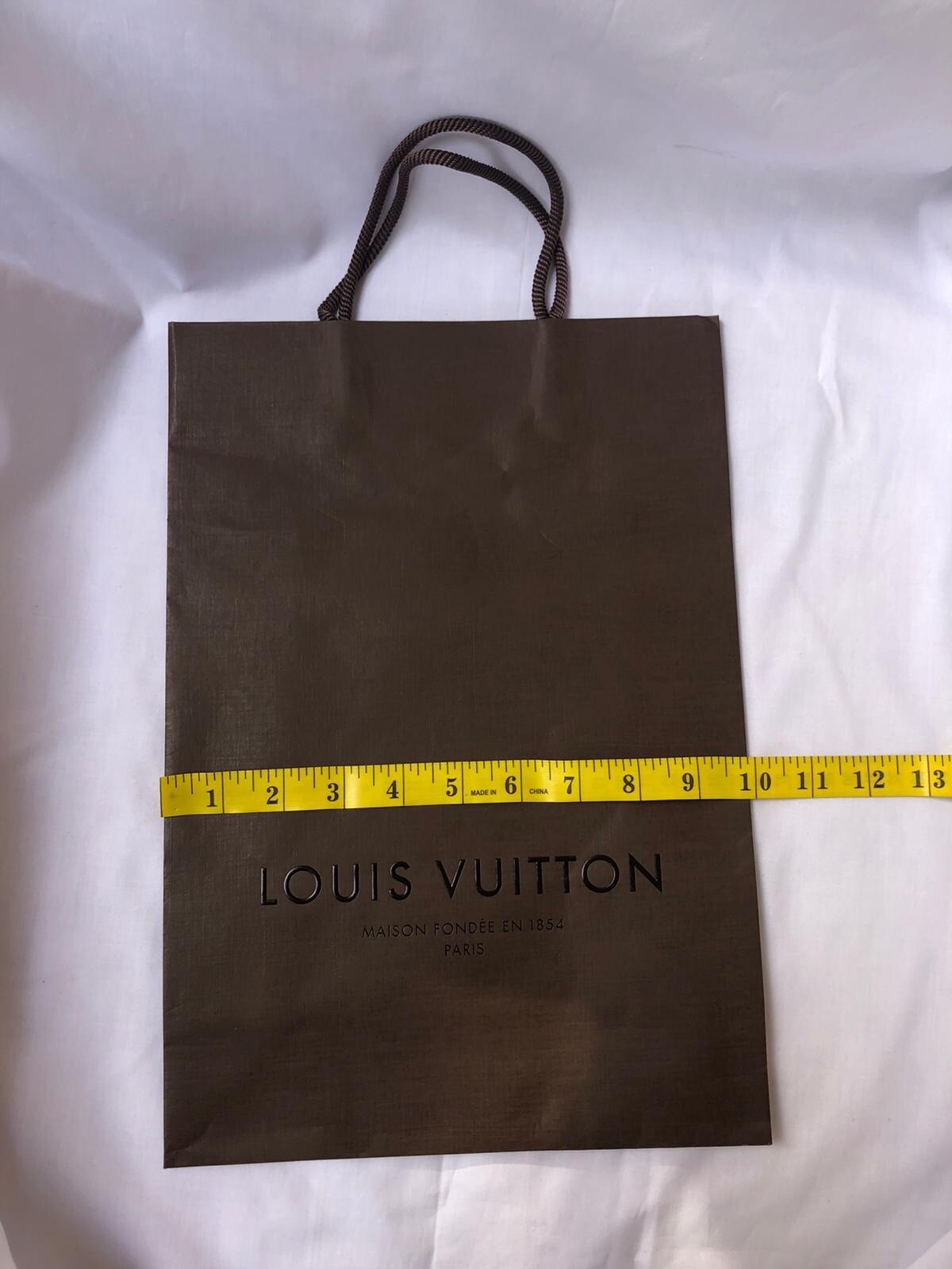 Louis Vuitton Paper Shopping Bag Reusable Brown 14″ x 9.6″ x 4.3″