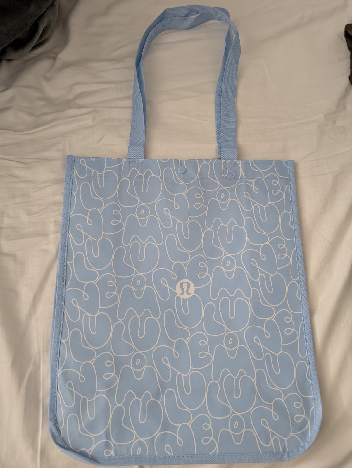 Brand New Lululemon Pastel Blue Reusable Shopping Bag Tote Bag Limited Edition