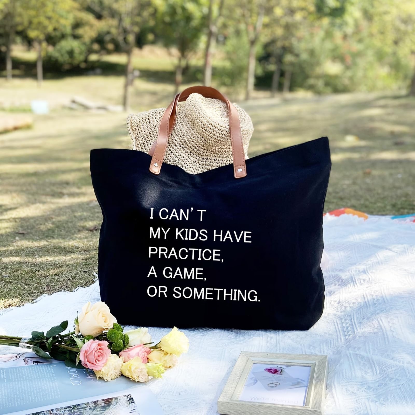I Can’t My Have Practice A Game or Something Tote Bag,Sports mom,Soccer Mom B…