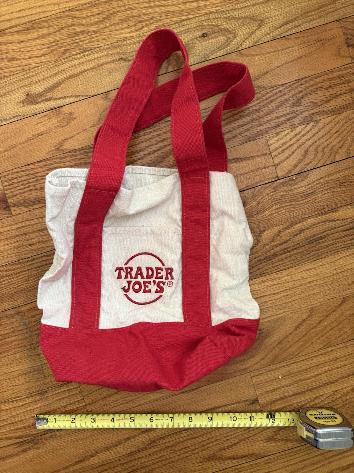 Authentic Trader Joe’s Red Mini Tote Bag 10″ x 10″