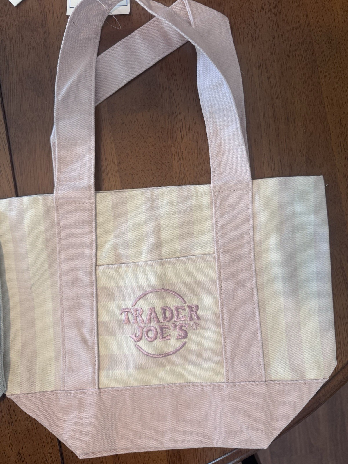 Trending NWT Trader Joe’s Pastel mini Stripe Tots Lot Of 2- Pink/Blue