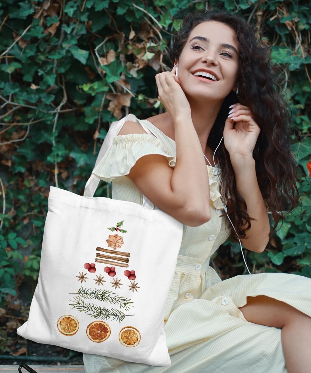 Merry Christmas Food Gifts Canvas Tote Bag for ,Christmas Theme Gifts for Tee…