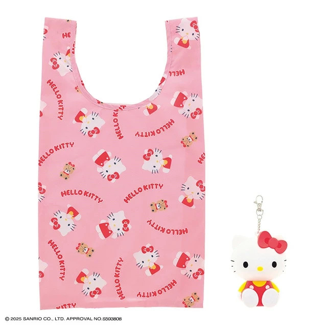 Sanrio Hello Kitty Eco Shopping Bag with Pouch 10in x 5in x 18in Tote bag