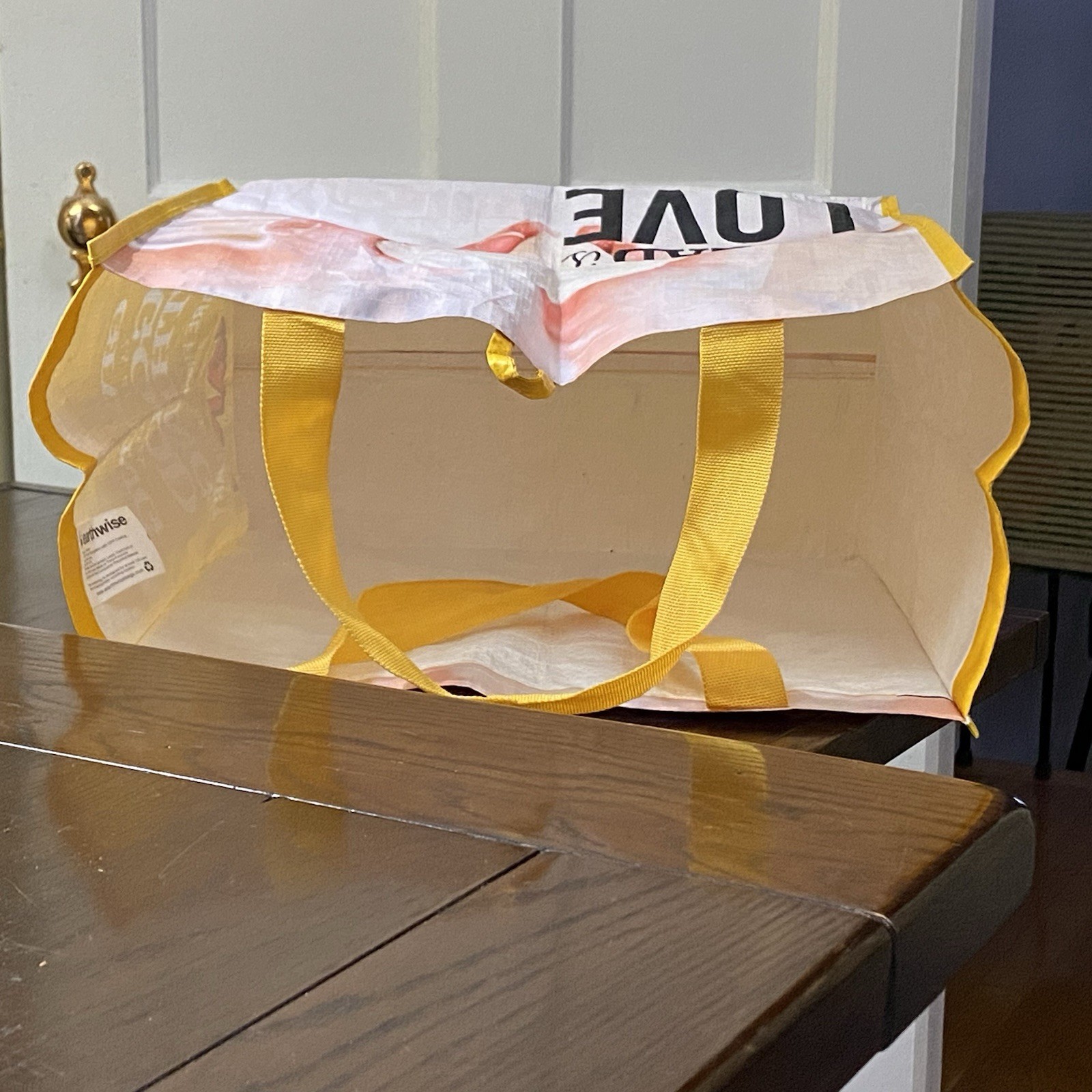 Giant Reusable Everyday Shopping Bag Tote ~ All You Knead is Love ~ Earthwise