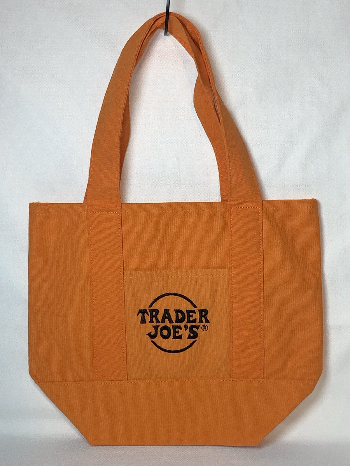 VIRAL Trader Joe’s Orange Canvas Mini Tote Shopper School Lunch Bag LTD NWT