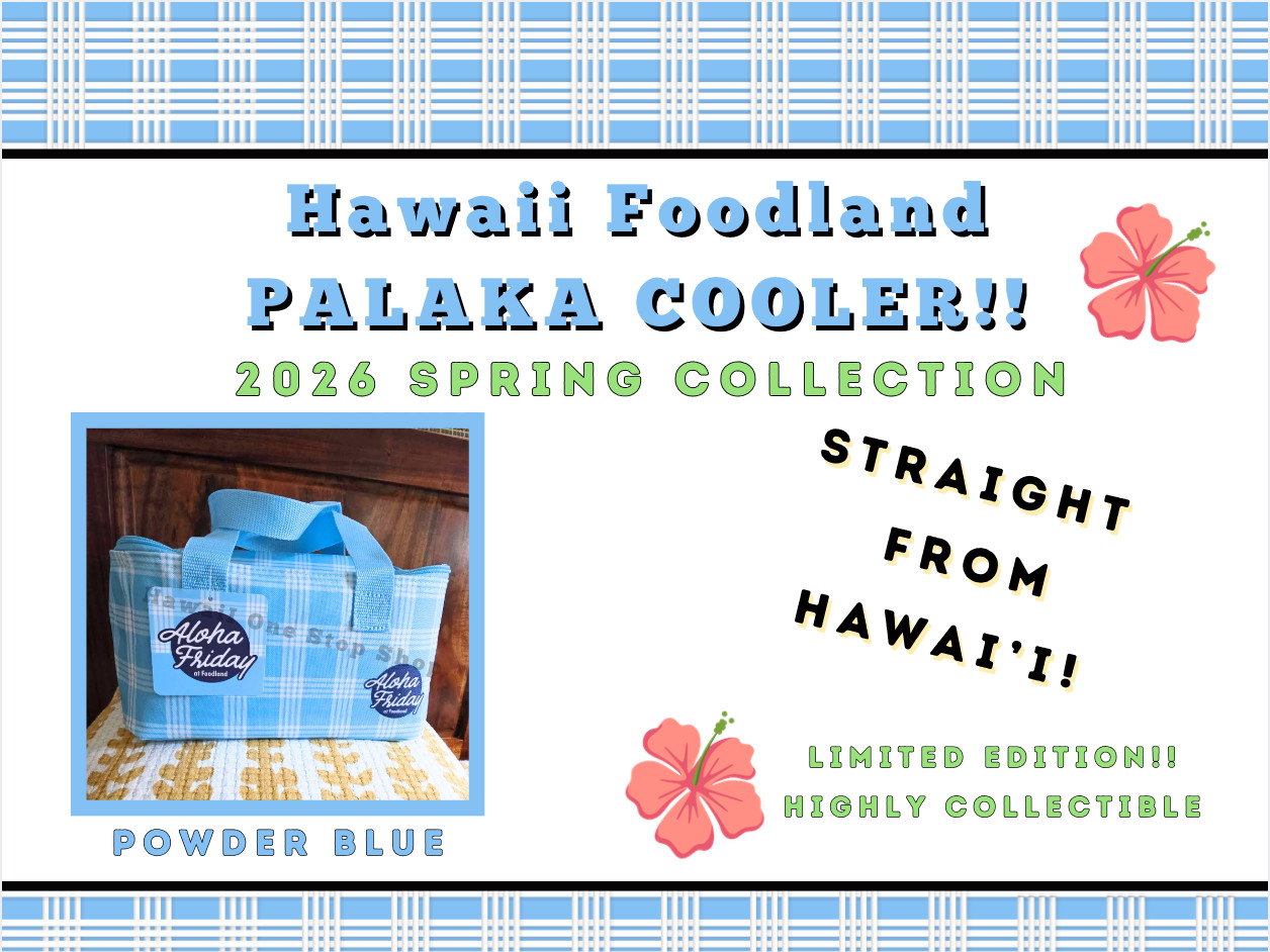 HAWAII FOODLAND SPRING COLLECTION PALAKA REUSABLE INSULATED COOLER POWDER BLUE