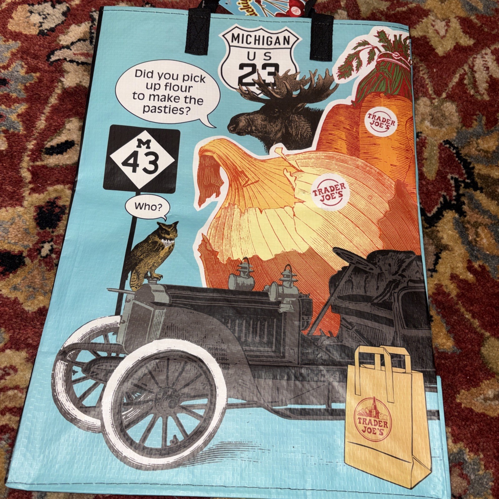 Trader Joe’s Michigan Reusable Shopping Grocery Bag – 6Gal