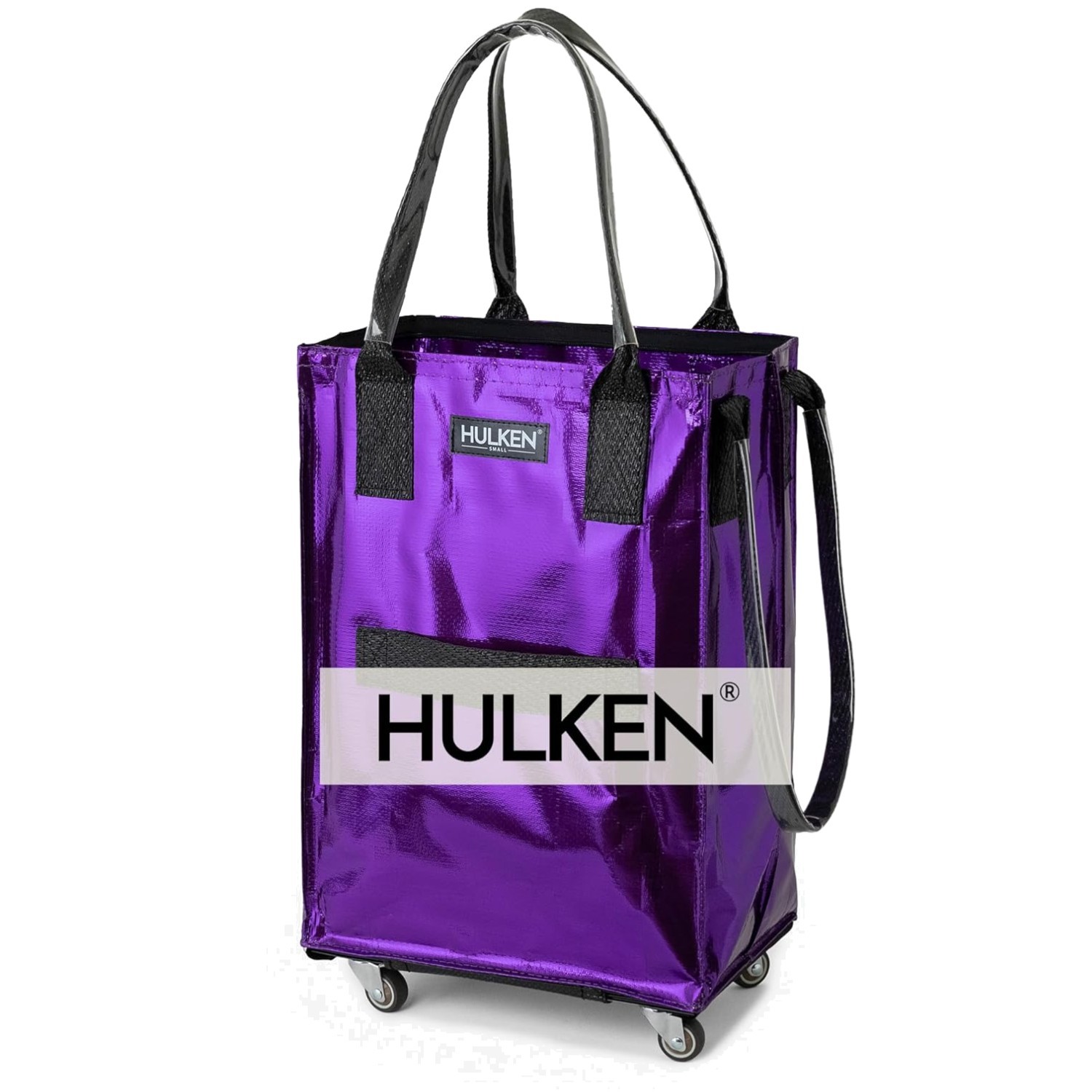 Small, Ultraviolet Reusable Grocery Bag On Wheels, Shopping Trolley, Rolling …