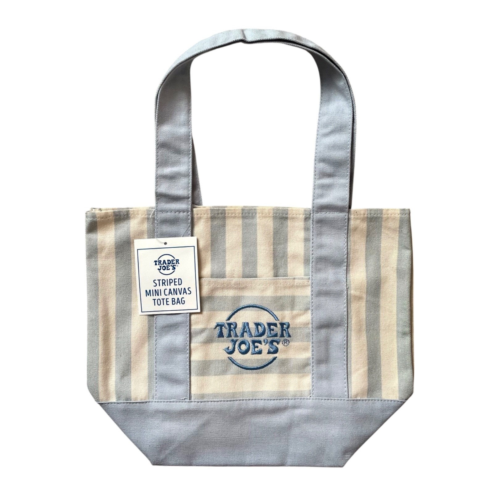 Trader Joe’s Mini Striped Pastel Canvas Tote Bag SET Of 4 Limited Edition NWT
