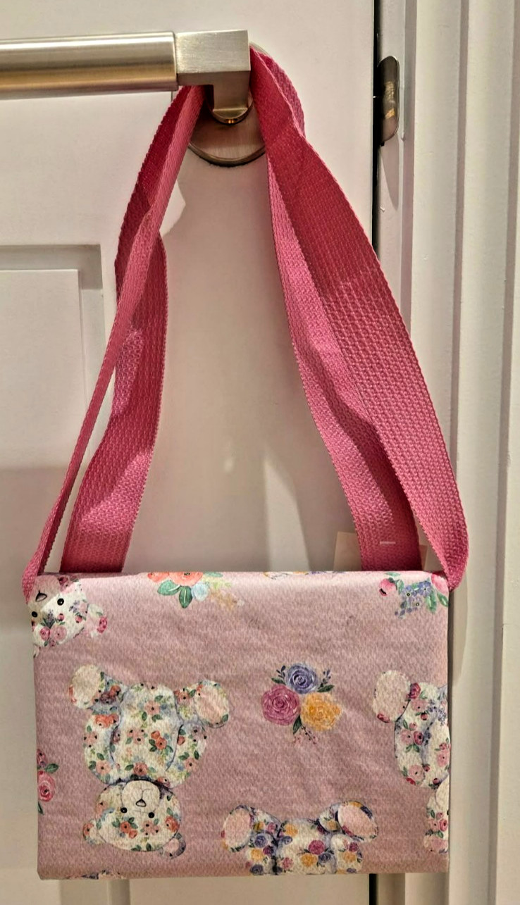 NWT TJ MAXX – Flower Teddy Bears – Large Reusable Shopping Tote Eco Bag