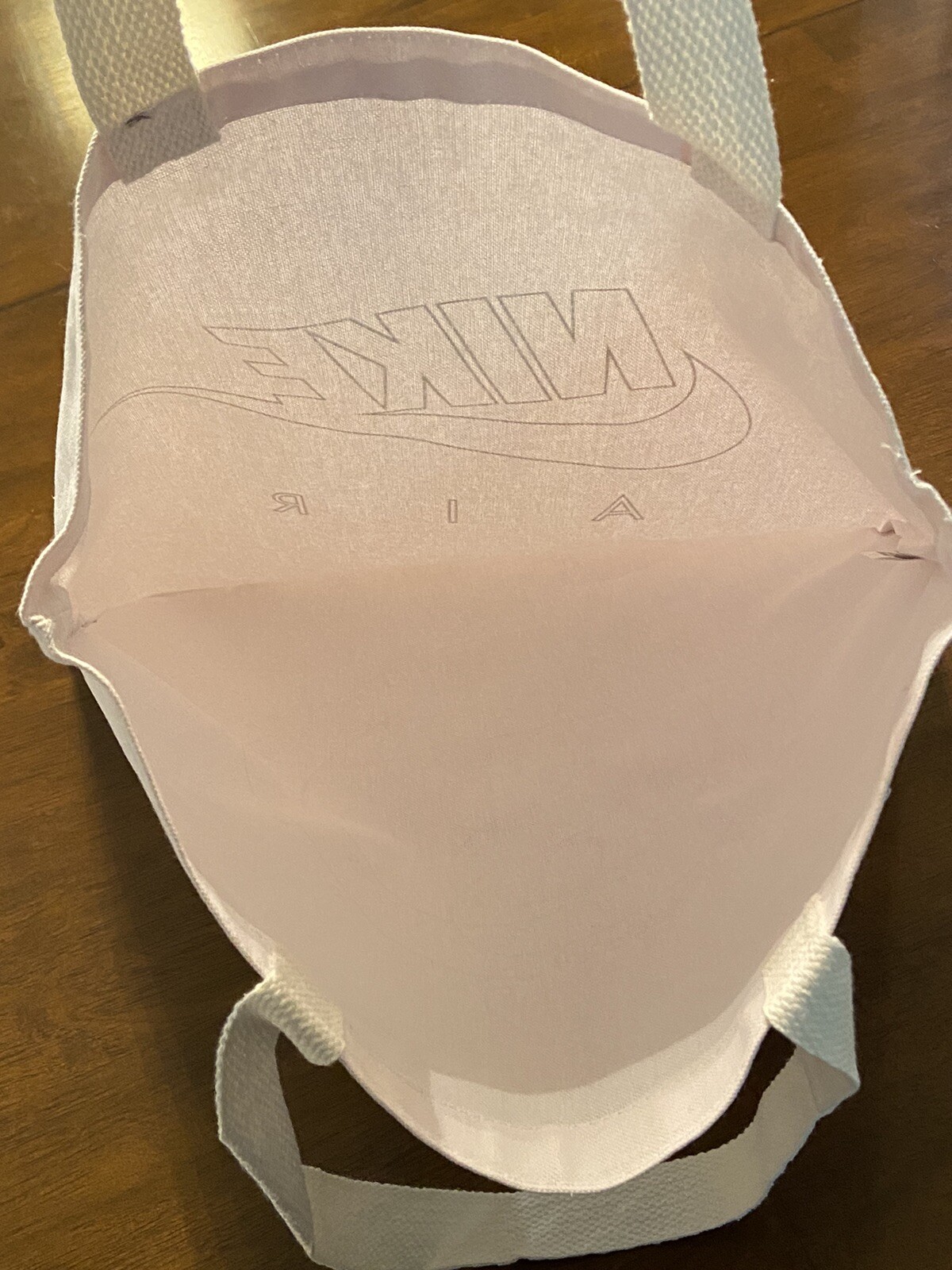 Nike AIR Shopping Tote Hand Bag Reusable White Cloth 16” x 15” – Two Bags!