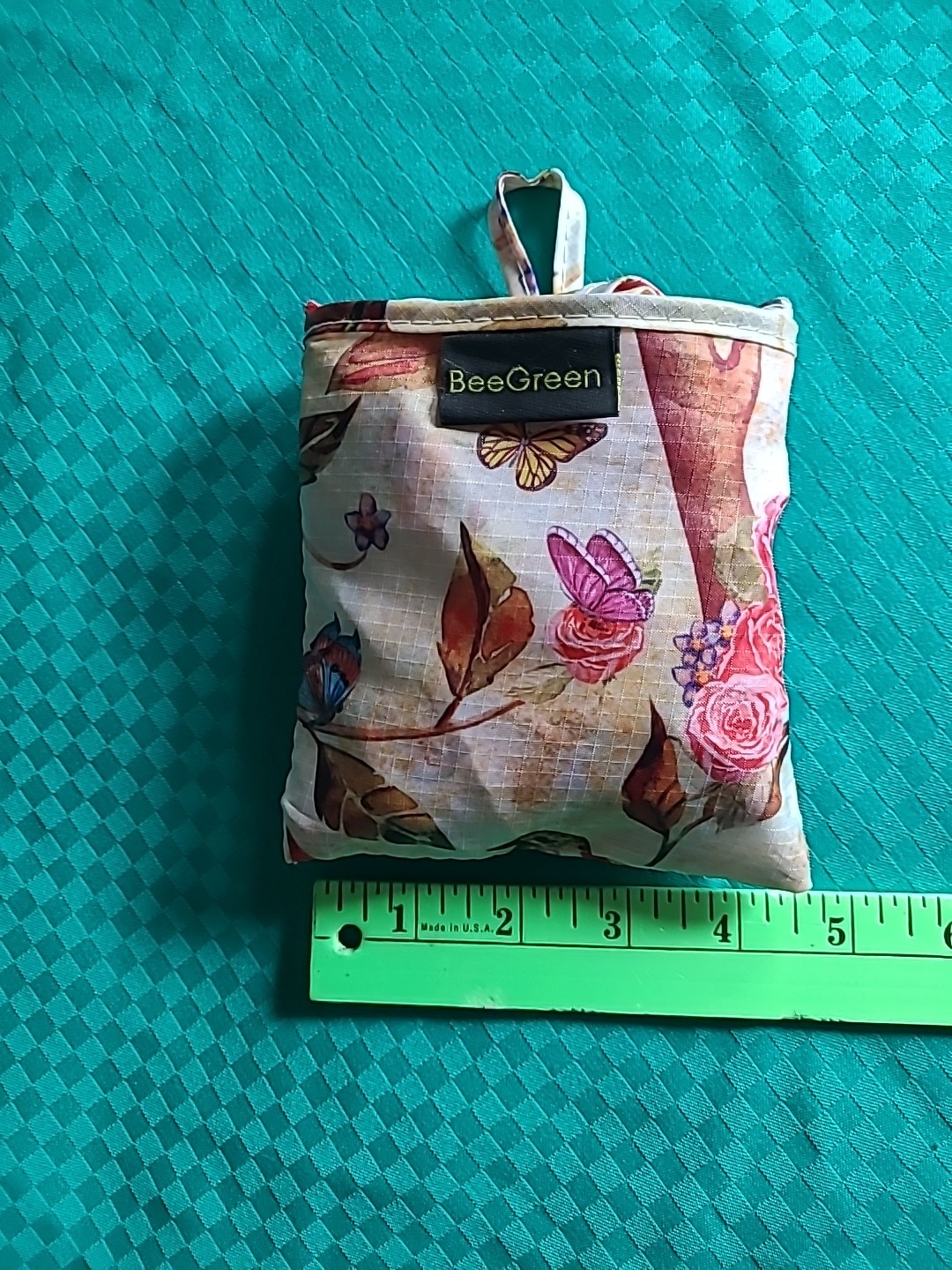 BeeGreen Reusable shopping Bag for Groceries & Market Birds Butterflies Flowers