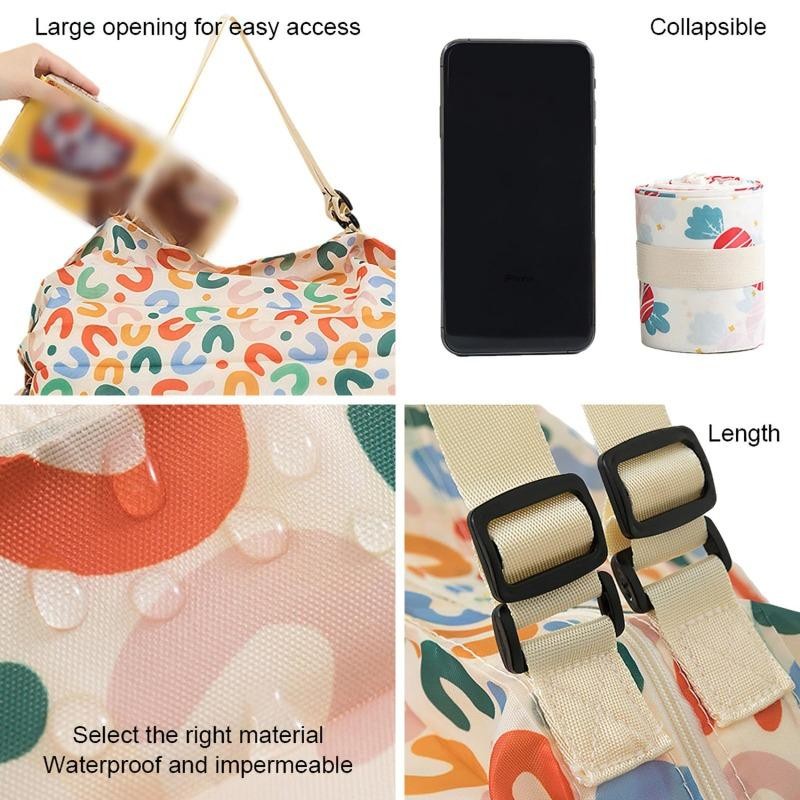 Large Foldable Shopping Bag Reusable Eco Bag Grocery Package Beach Toy Storage B