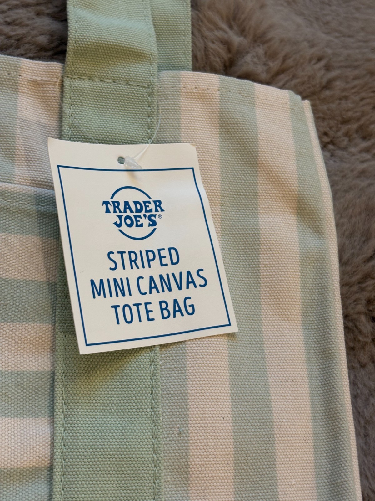 Trader Joe’s Mini Canvas Tote Bag All Pastel Colors • Limited Edition NWT 2026