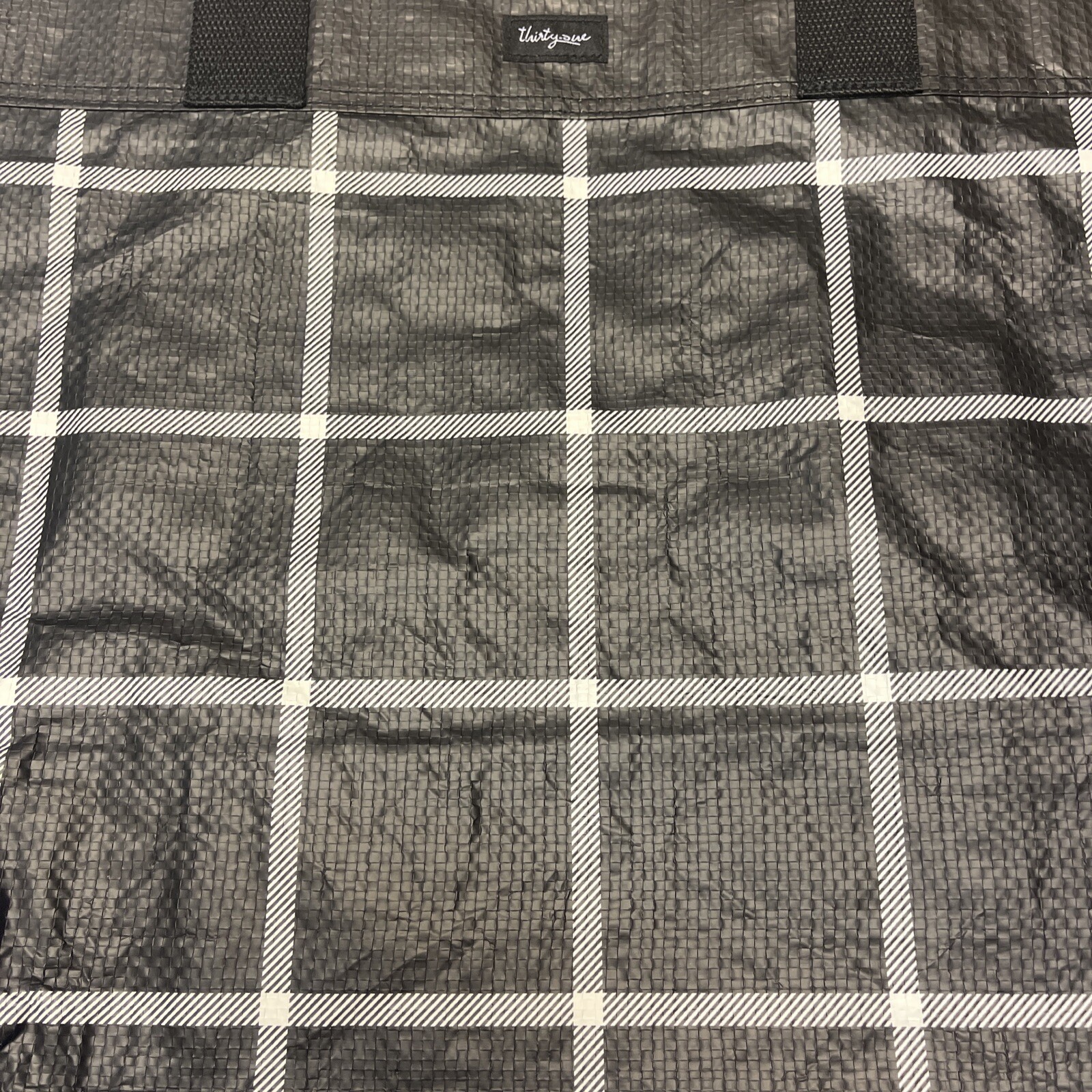 Thirty-One Reusable Grocery Bags, -NWT- Black Windowpane Plaid