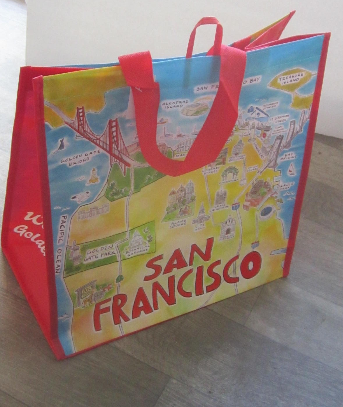 Earthwise Reusable San Francisco Shopping Bag Extremely Durable Multi Use Large