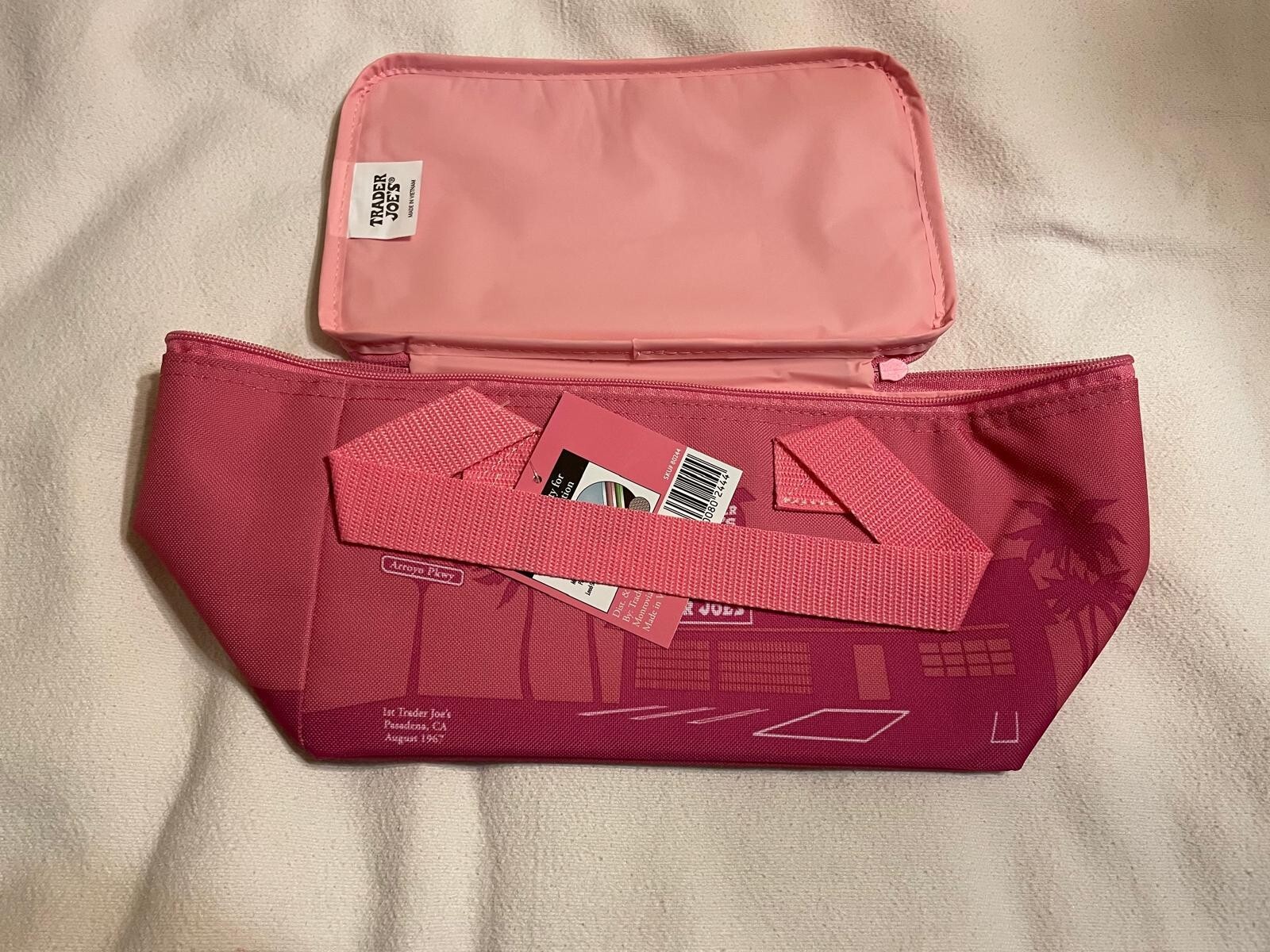 Bundle Set of 2: Trader Joe’s Mini Insulated Cooler Bag: Peach & Pink! NWT!