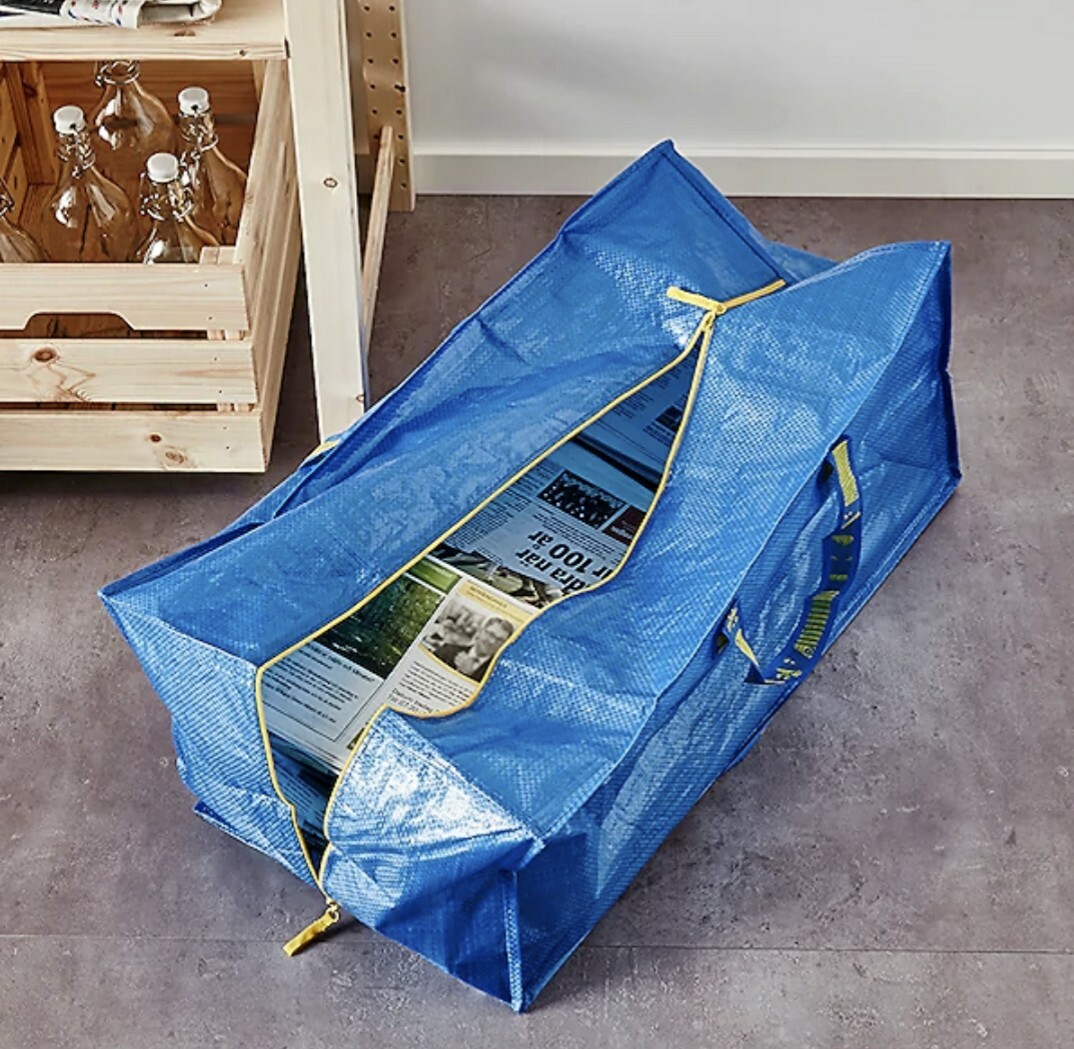 x4 IKEA ORIGINAL FRAKTA CARRIER LAUNDRY / SHOPPING BAG XL @76L @20gallon
