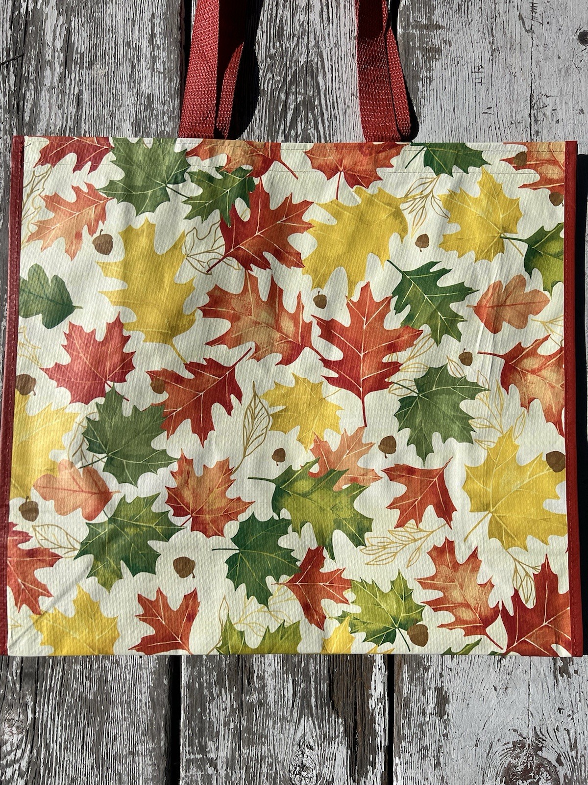 🍁FALL 🍁🍁Reusable Tote Bag ~ 20″ X 18″ X 8″ ~ FALL LEAVES by HOMEGOODS