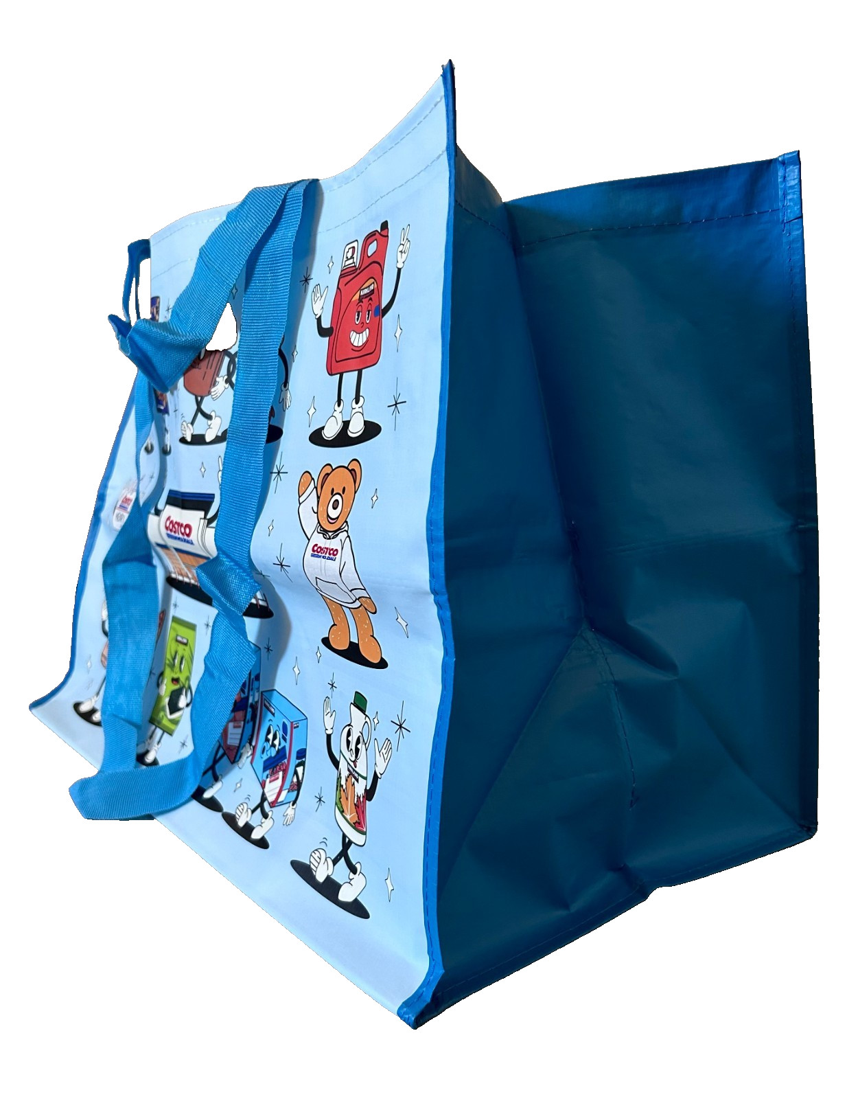 Costco Character Reusable Shopping Tote Bag Cartoon Food Court Grocery NEW Qty 1