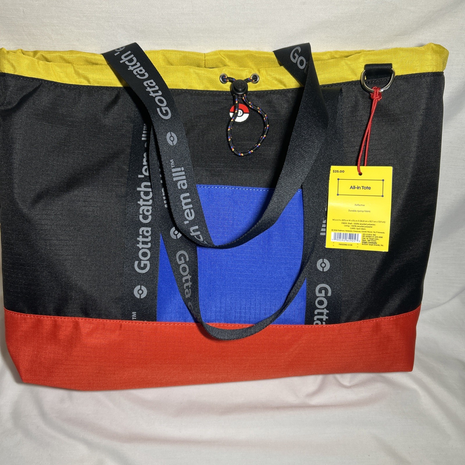 Pokemon x Target All-in Tote Limited Edition Adventure Reflector 30th Anni, NWT
