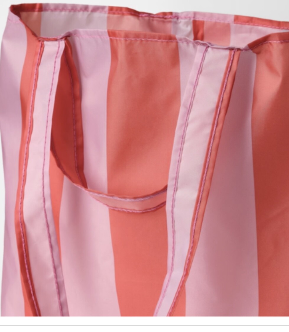 IKEA SKYNKE Bag/Shopping Tote/folds into it’s pocket – NEW – Pink/Orange