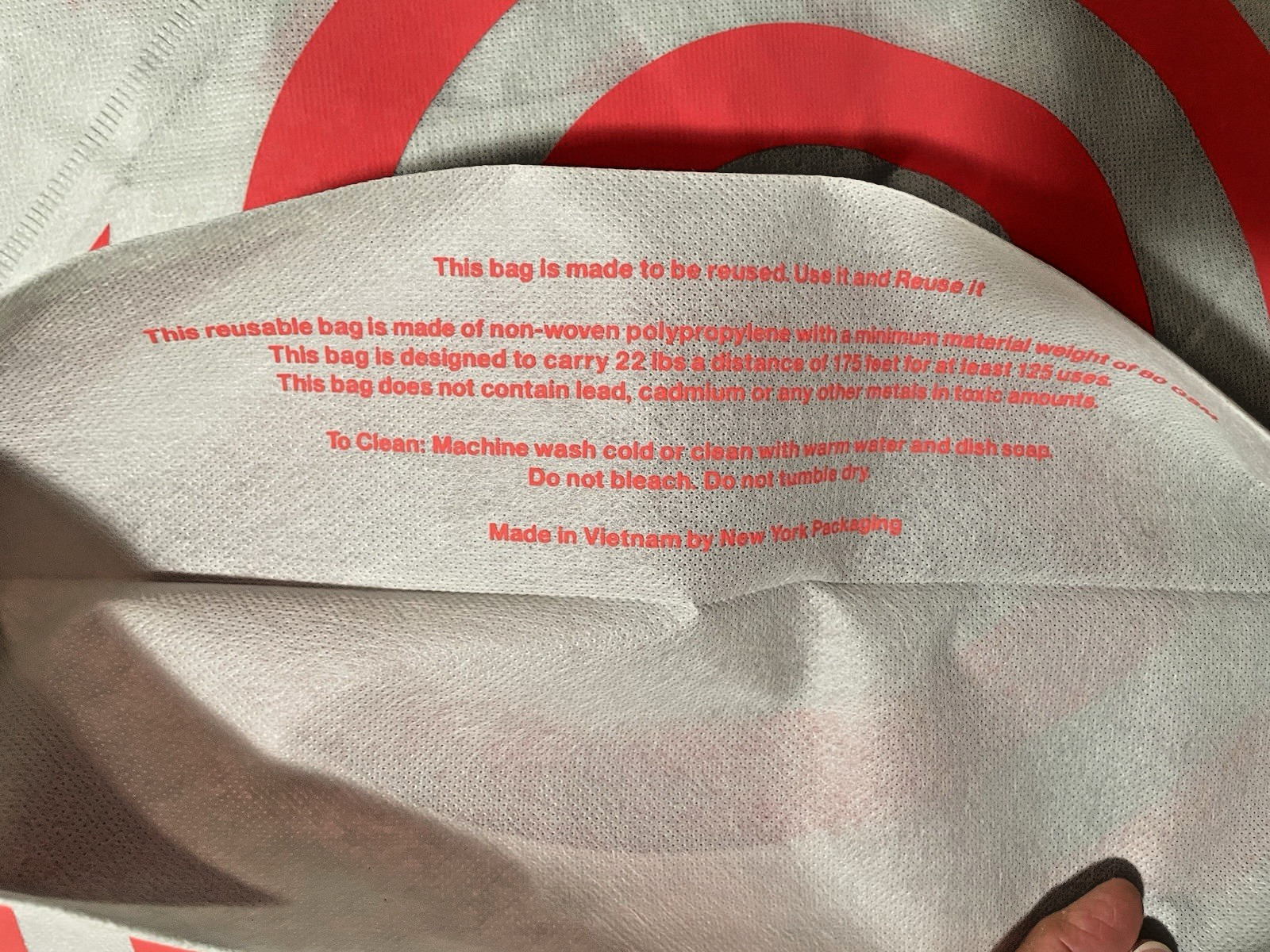 30 Count Lot of GRAY with RED NEW Reusable Target Shopping Bags Washable