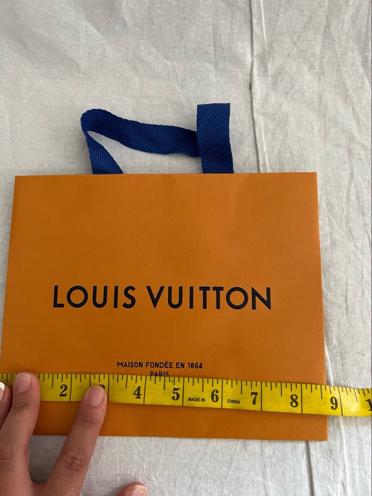 Louis Vuitton Reusable Paper Shopping Bag Orange 7″ x 8.5″ x 4.5″