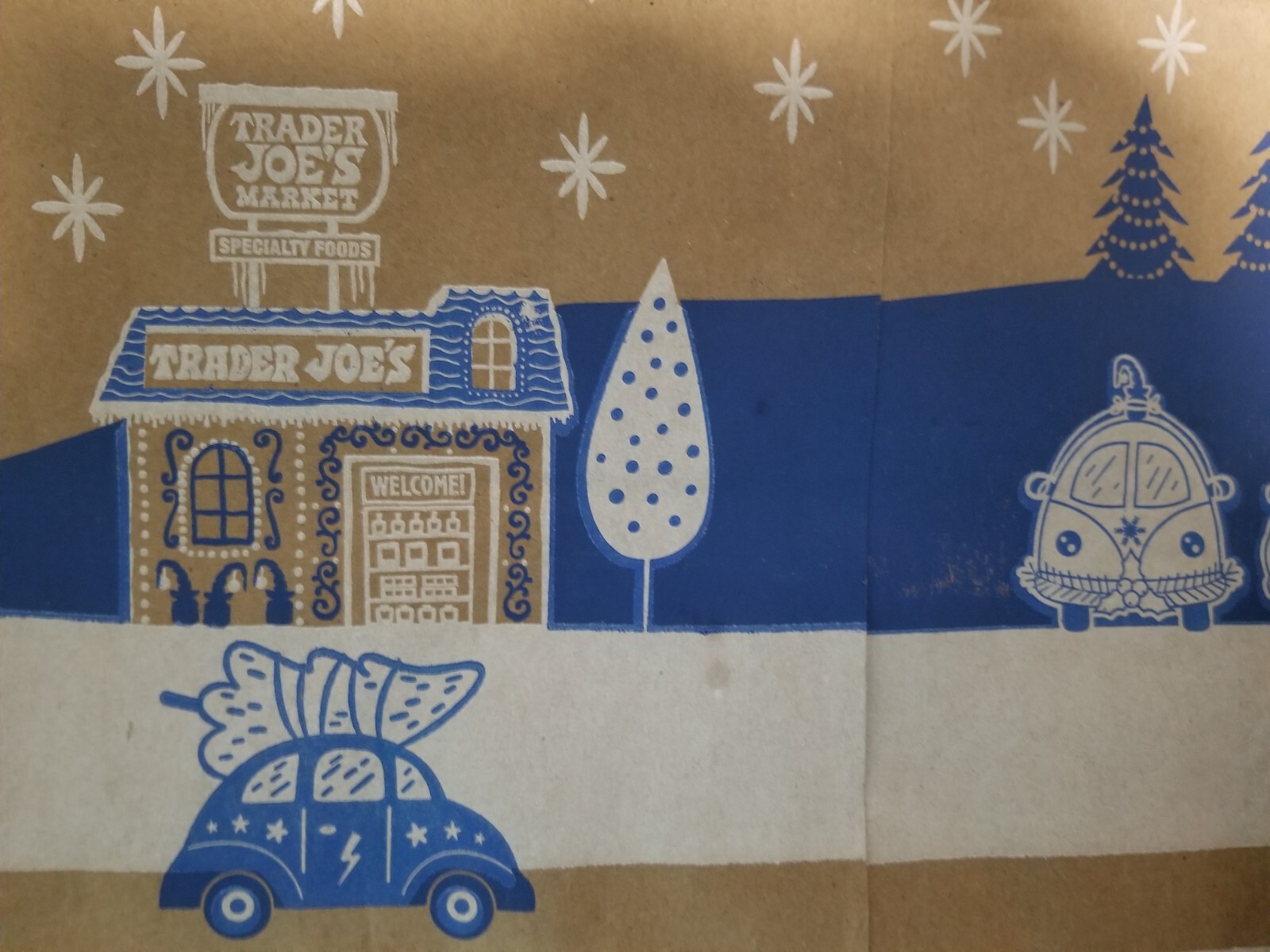 Trader Joe’s: 2024 Holiday reusable paper grocery bags- (8) total bags in all.