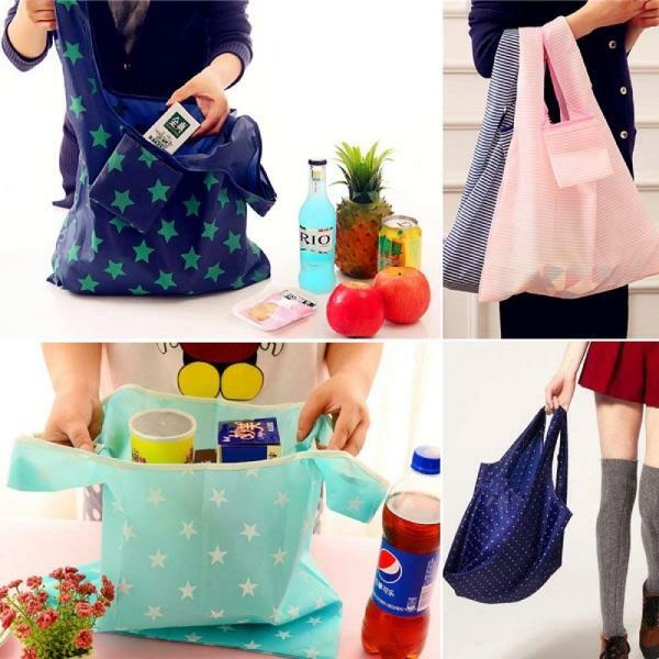STARS & STRIPES 6 PC RIPSTOP WATERPROOF MACHINE WASHABLE GROCERY BAGS