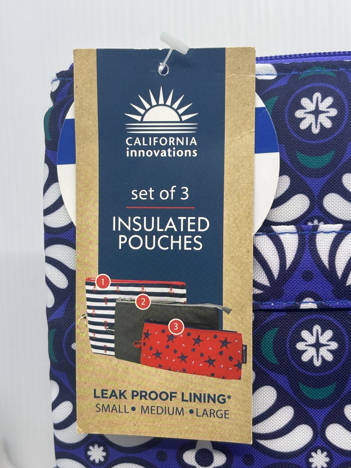 Set Of 2 California Innovations Insulated Pouches with Microban Large and Small