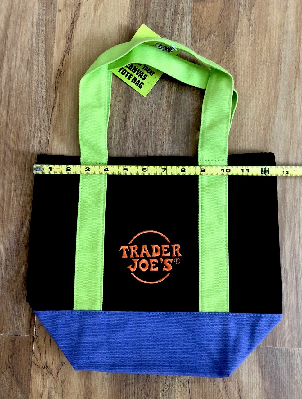 Trader Joe’s Trick Or Treat Mini Tote Bag Black Purple Limited Edition Halloween