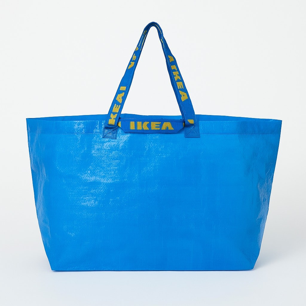 IKEA Frakta Large Blue Reusable Shopping Tote Bag 19 Gallon Heavy Duty