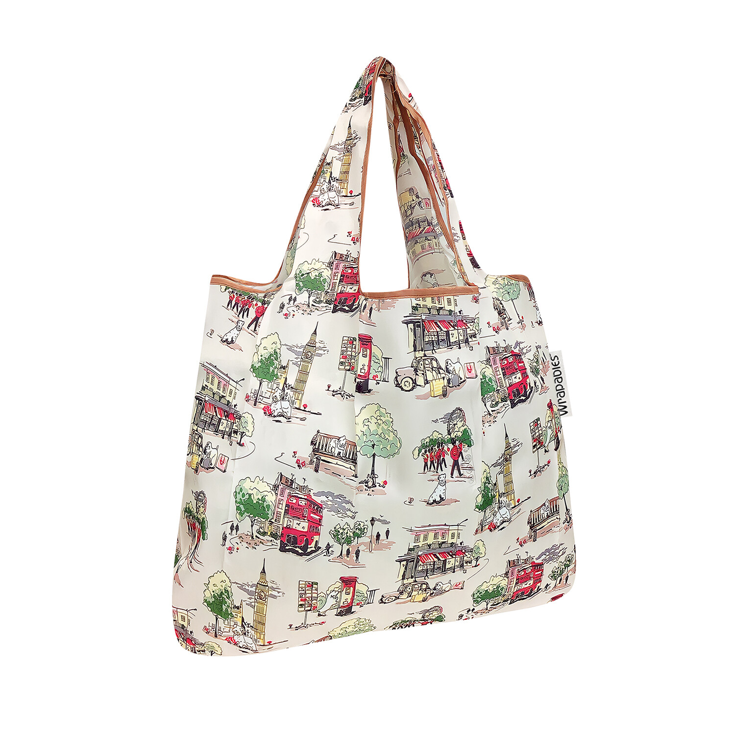 Wrapables Convenient Foldable Tote Nylon Reusable Grocery Bags
